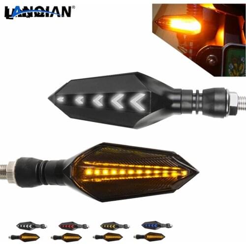 Universal Motorcycle Turn Signals Flowing Water LED Light Tail Brake Light For Kawasaki ZZR1200 ER-5 2002 2003 2004 2005 Parts