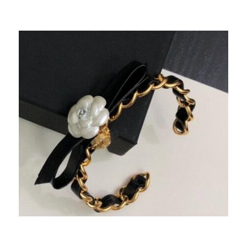 Vintage Gold Color Egyptian Pharaoh Design Jewelry Camellia Flower Black Leather Bracelet Bangle Cuff Bracelet Hot Brand Jewelry