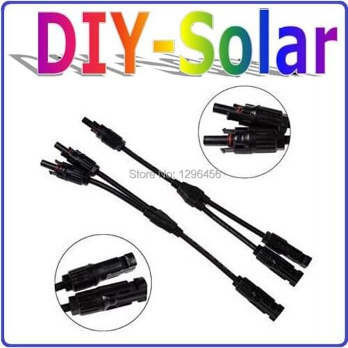 Y-Branch Connector male female solar system Waterproof IP67 Solar Panel Connector PV for Solar Cable 2.5mm 4mm2 6mm2