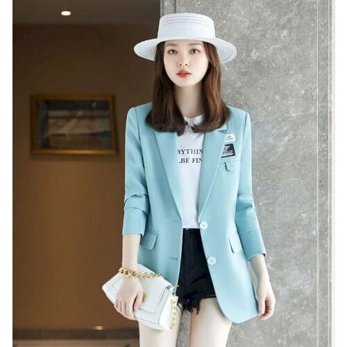 Woman Office Blazer Women Suit Jacket Autumn Fried Street High-level Temperament Casual Korean Loose Small Suit Blazer Women