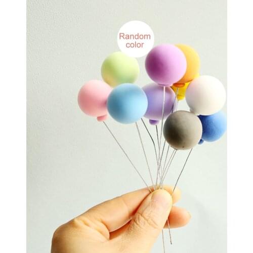 10pcs 1:12 Scale Dollhouse Mini Colorful Balloons Bedroom Landscape Supplies
