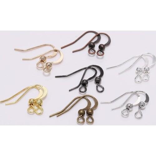 100Pcs/lot 19*18mm Earrings Findings Earring Components Hooks Twist Gold Multicolor For DIY Jewelry Making Accessories