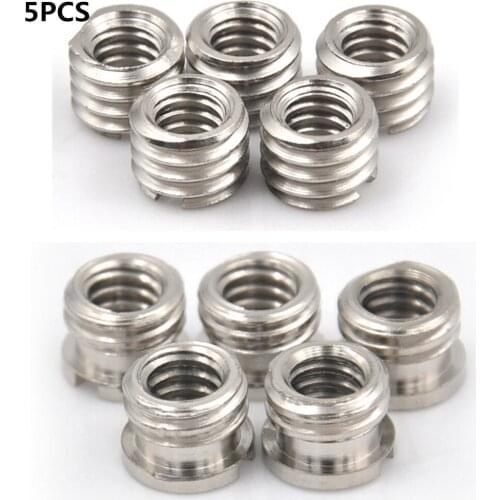 5pcs Convert Screw Adapter of Female 1/4 to Male 3/8 for Tripod Monopod Ballhead Camera DSLR SLR Accessories