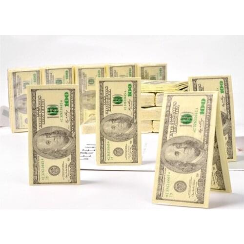 8 Packs Creative Napkin Paper 100 Dollar Raw Wood Pulp Facial Tissue Handkerchief Wedding Birthday Disposable Party Tableware