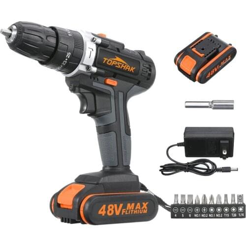 ML-ED1 48VF Cordless Electric Impact Drill Rechargeable Drill Screwdriver With 1 or 2 Li-ion Battery 25 Speed Torque Adjustment
