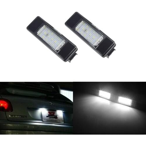 ANGRONG 2x LED License Number Plate Light Canbus For Peugeot 106 1007 207CC 307 308 406 407 508 607 806 807