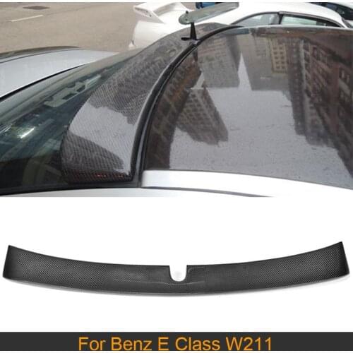 Carbon Fiber Car Rear Roof Spoiler Wing Lip For Mercedes Benz W211 E Class E300 E430 E500 E55 E63 AMG Sedan 2002-2008