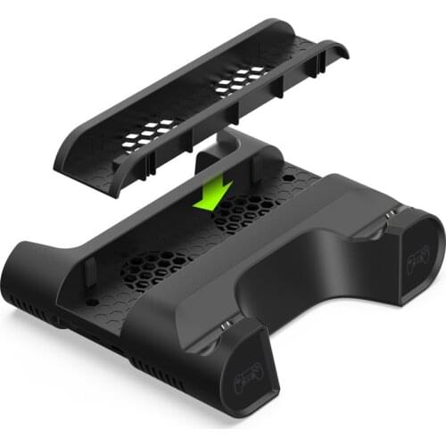 For PS4 Base Heatsink Cooling Fan Base Stand Charger Dual Controller Charging Dock for Playstation 4 PS 4 Pro/slim accessories