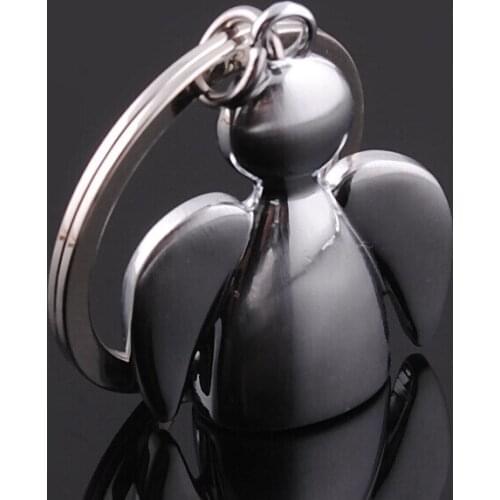 50pcs/lot Lovely angel keychain men women key holder chain ring car chaveiros llaveros bag pendant Charm wedding Gifts