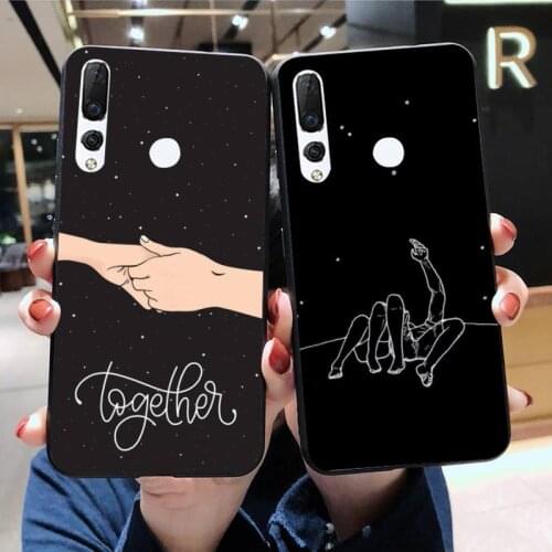 CUTEWANAN Couple Best Love Together Coque Shell Phone Case for Huawei Honor 30 20 10 9 8 8x 8c v30 Lite view pro
