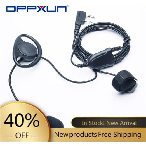 D shape headphone with MIC Finger PTT K plug for Kenwood Baofeng BF-UV5R,BF888S,Puxing,TYT,Weierwei etc.walkie talkie