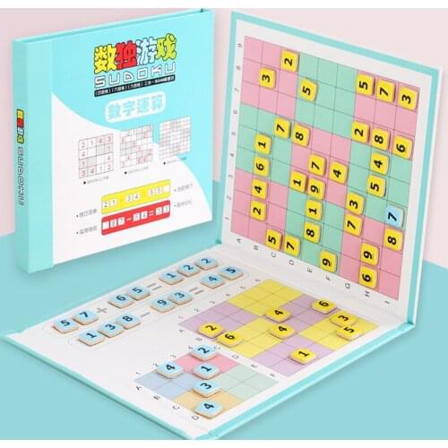 Childrens Magnetic Wooden Sudoku Chess Digit Puzzle Logic Training Think Ladder Montessori Maths Educational Game Kids Gift