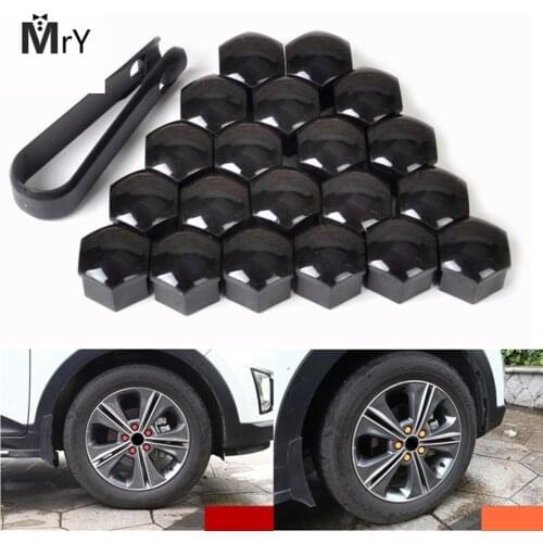 DJSona 20pcs/set 17mm Car Auto Hub Screw Cover Tire Wheel Screw Bolts Nut Caps Wheel Nut Bolt Head Cover Cap Hub Screw Protector