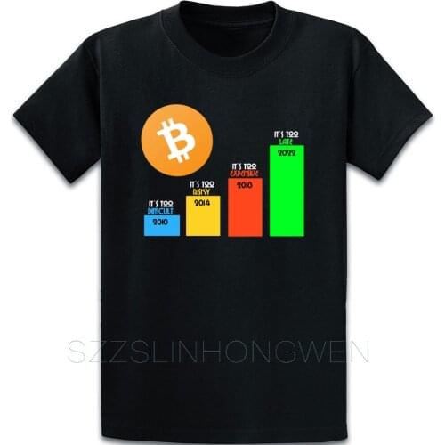 Bitcoin Statistics Future Cryptocurrency T Shirt Tee Shirt Designs Breathable Spring Outfit Cute Crew Neck Letter Shirt