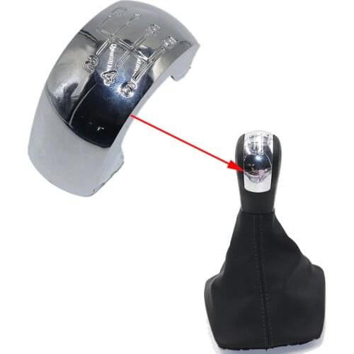 Chrome Gear Knob Stick Badge Emblem Trim Cap Cover for Skoda Octavia MK2 II (04-08) II FL (08-11) Shift Knob Cover