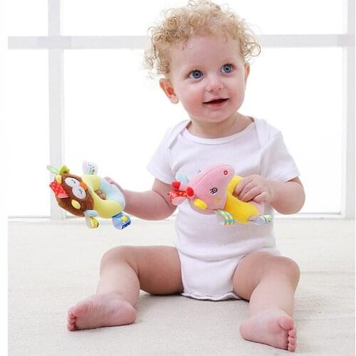 JJOVCE Mini Baby Toys Plush Infant Development Soft Animal Handbells Rattle Interactive Playing Newborn Toy Gift Baby 0-12 Month
