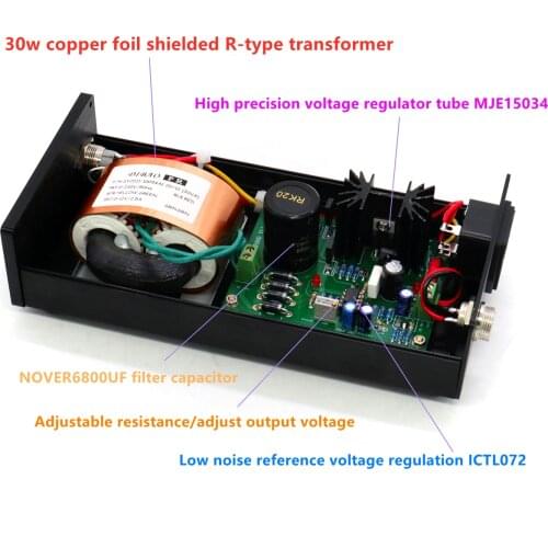 Ultra Low Noise Linear Power Supply DC 5V 9V 12V 15V 18V 24V Refer to STUDER 900 Regulated Linear Power Supply 30W for DAC