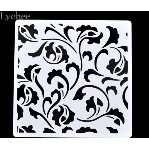 Lychee Life Scrapbooking Tool Card DIY Album Masking Spray Painted Template Drawing Stencils Laser Cut Templates