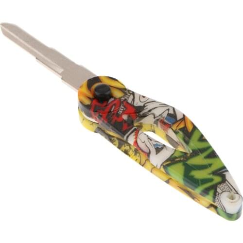 Cartoon Handle Motorcycle 5cm Blank Blade Flip Folding Key Uncut Left Slot A Pop-up Button