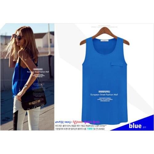 2014 NEW, plus size European style S/M/L/XL 5Colors women tank tops ladys solid vest women loose blouses