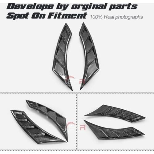 For Honda 16-18 10th Gen Civic FC EPA Style Carbon Fiber Front Fender Mudguards Air Vent Scoop (Also fit FK7/8)