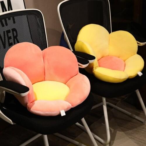Kawaii Flowers Pillow Animal Seat Cushion Stuffed Sun Flower Pillow Plush Sofa Indoor Floor Home Chair Decor Children Gift 65cm