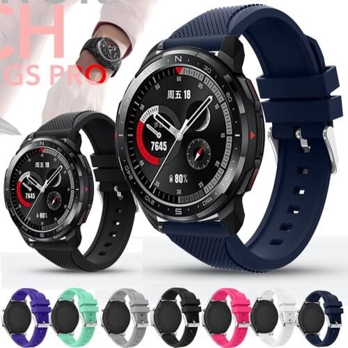 For Honor Watch GS Pro Strap Magic Watch 2 46mm Silicone Watchbands Sport Bracelet Replacement Wristband 22mm Watch Band ремешок