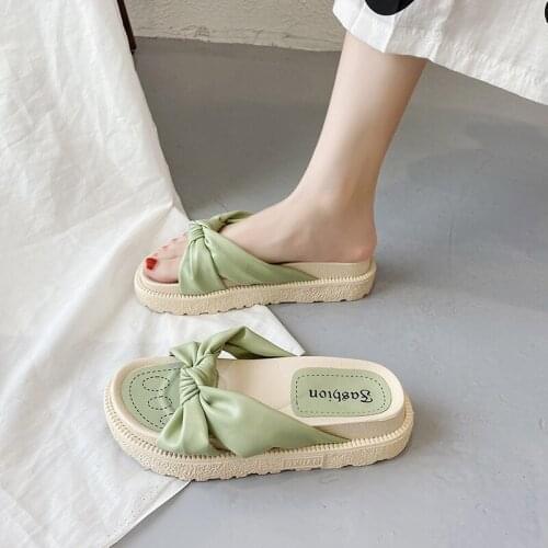 Shoes Woman 2021 Female Slippers Luxury Slides Med Platform Lady New Designer Soft Flat Summer Girl Rome PU Shoes Slippers Casua