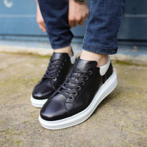 Tezcan Hakiki Deri 7660 Siyah Deri Tek Renk Erkek Spor Ayakkabı Yeni Sezon Yazlık Tüm Kıyafetlere Uygun İndirimli Fiyat Ve Hı