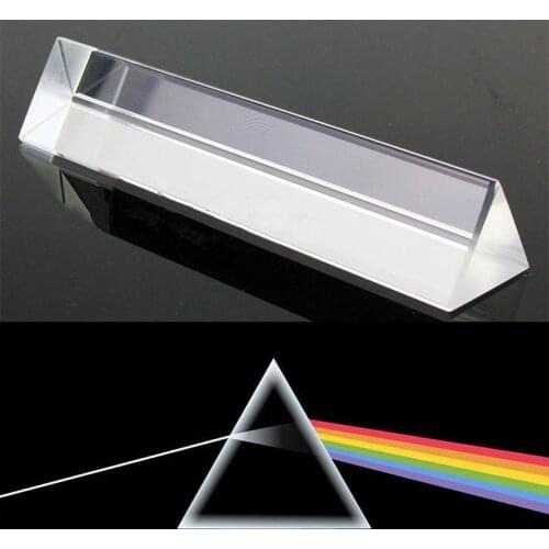 Triangular Prism Optical Glass Triple Physics Light Spectrum Rainbow Effect 3.5"/8cm Optical Glass Triple Triangular Prism