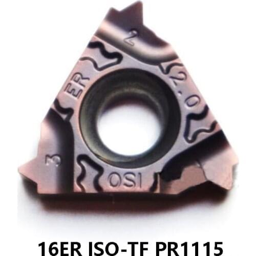 Threading Carbide Inserts 16ER ISO 16 ER TF PR1115 1.0 1.25 1.5 1.75 2.0 ISO Pitch Lahte Cutter Turning Tools Original 10pcs