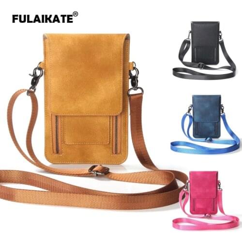 FULAIKATE Universal Shoulder Bag for iPhone XR 7 8 Plus Card Pocket Waist Case for Samsung Galaxy S9Plus MEGA 6.3 Note5 Pouch