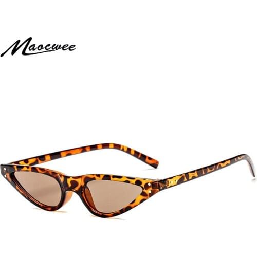 Women Small Cat Eye Sunglasses Classic Brand Designer Oval Metal Frame Sun Glasse Female Male Driver Night Driving Cheap Eyewear