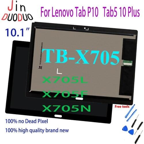 New LCD For Lenovo Tab P10 Tab5 10 Plus TB-X705 X705L X705F X705N LCD Display Touch Screen Digitizer Assembly