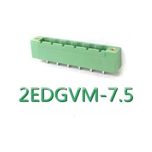 10PCS/LOT 2EDGVM 2Poles plug-in terminal block 7.5mm PCB terminal connector