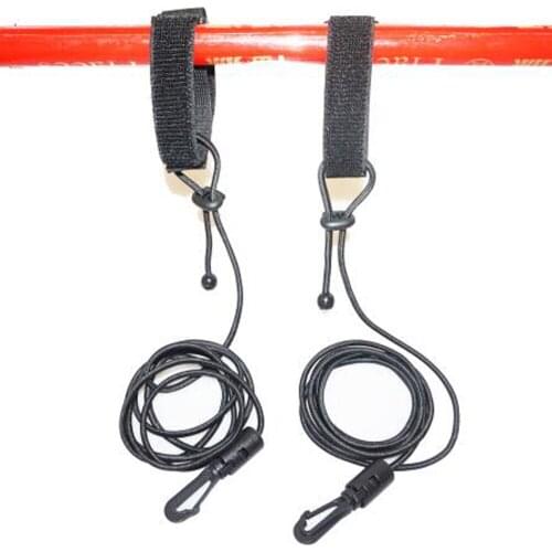 2Pcs/lot Adjustable Canoe Kayak Safety Bungee Rod Leash Fishing Rod Paddle Leash