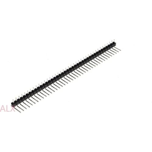 20PCS 1X40 PIN Single Row MALE 2.54MM PITCH Right Angle PIN Header connector Strip 1X40PIN 1*40 40p 40PIN FOR PCB BOARD