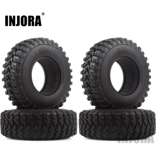 4PCS 1.9" Rubber Voodoo KLR Wheel Tires 105*35mm for 1:10 RC Crawler Axial SCX10 D90 TF2 MST Tamiya