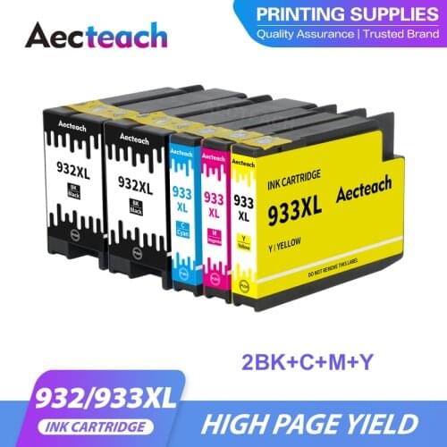 Aecteach For HP 932XL 933XL 932 933 XL Replacement Ink Cartridge For HP Officejet 6100 6600 7110 7510 7512 7610 7612 Printer