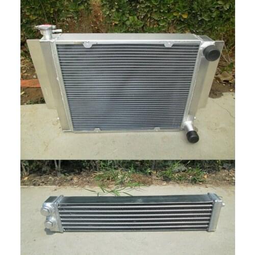 High Performance Aluminum Radiator WITHOUT heater pipe + Aluminum Oil Cooler For Mazda RX2 RX3 RX4 RX5