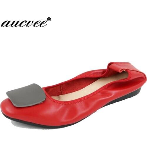 Brand Women Flats Shoes Spring Autumn Square Toe Leather Slip On Low Heel Womens Shoes Ladies Casual Flat Heel Loafers Red