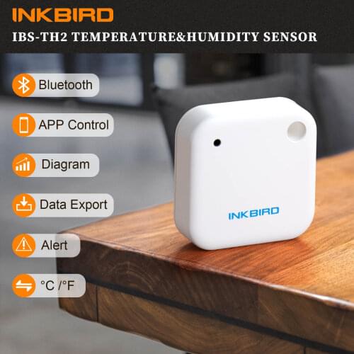 Inkbird IBS-TH2 Digital Thermohygrometer Bluetooth Connected App Control Temperature Recorder for Freezer Use Weather station