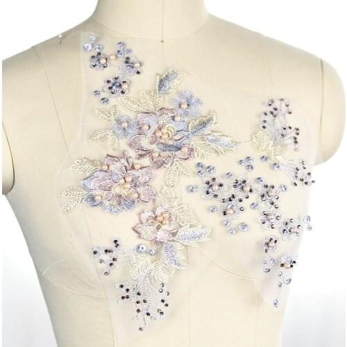 DIY sewing handmade accessories wedding decoration colorful 3D flower car bone emboridery patches for clothes