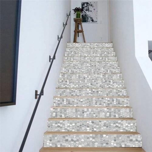 Hot 13Pcs Stair Stickers Decorative Waterproof DIY Self Adhesive Staircase Stickers for Stairway Furniture Bathroom Home
