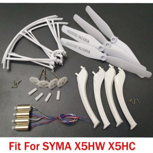 5 Color Syma X5HC X5HW Parts Original Motor Gearset Gear Propeller Landing Gear Protection Frame Accessories Kits