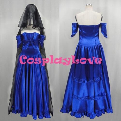 Custom Made Japanese Anime Dance with Devils Ritsuka Tachibana Cosplay Costume Blue Dress For Halloween Carnival Christmas