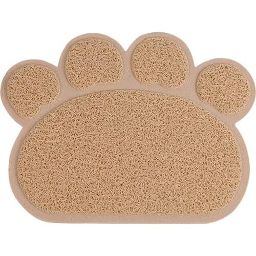 Cat Litter Mat Paw Print Feeding Bowl Placemat Cat Bed Pads Non-slip Waterproof Litter Trapper Mats Cat Accessories