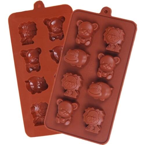 Lion Cubs calf Shape Ice Cube Mold cooking tools Silicone Fondant Decorate Polymer Clay Resin Candy cake Super Sculpey