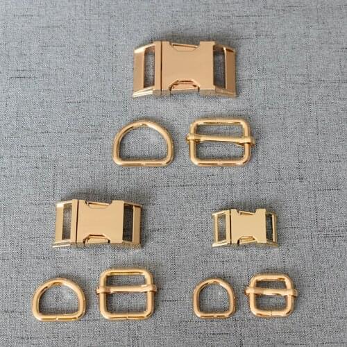 100 Sets 15mm/20mm/25mm Metal D Ring Adjustable Release Buckle Webbing Tactical Belt Safety Strong Hooks Clips DIY Luggage