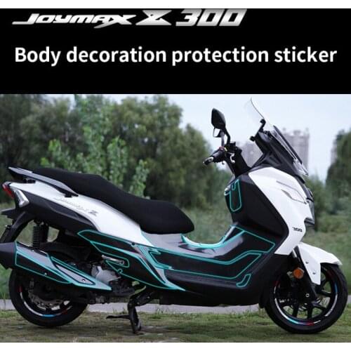 Motorcycle Jiumei Modified Car Sticker Protective Film Anti-wear Carbon Fiber Body for Sym Joymax Z300i